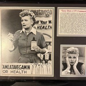 Lucille Ball - Classic Vitameatavegamin TV Commercial Framed picture